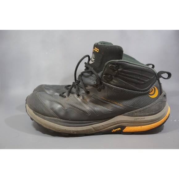 Topo Athletic Trailventure 2 WP Mens Sz 12.5 Vibram Hiking Boots Charcoal Orange